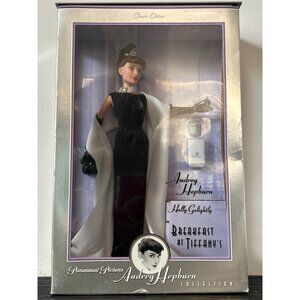 Audrey Hepburn Breakfast At Tiffanys Black Evening Gown Barbie Doll Mattel 1998